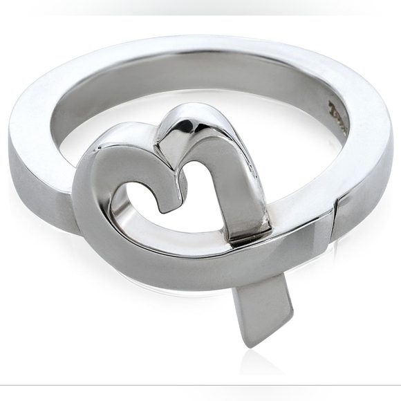 Auth. TIFFANY & CO. Paloma Picasso Loving Heart Size 5.5 - Picture 1 of 6